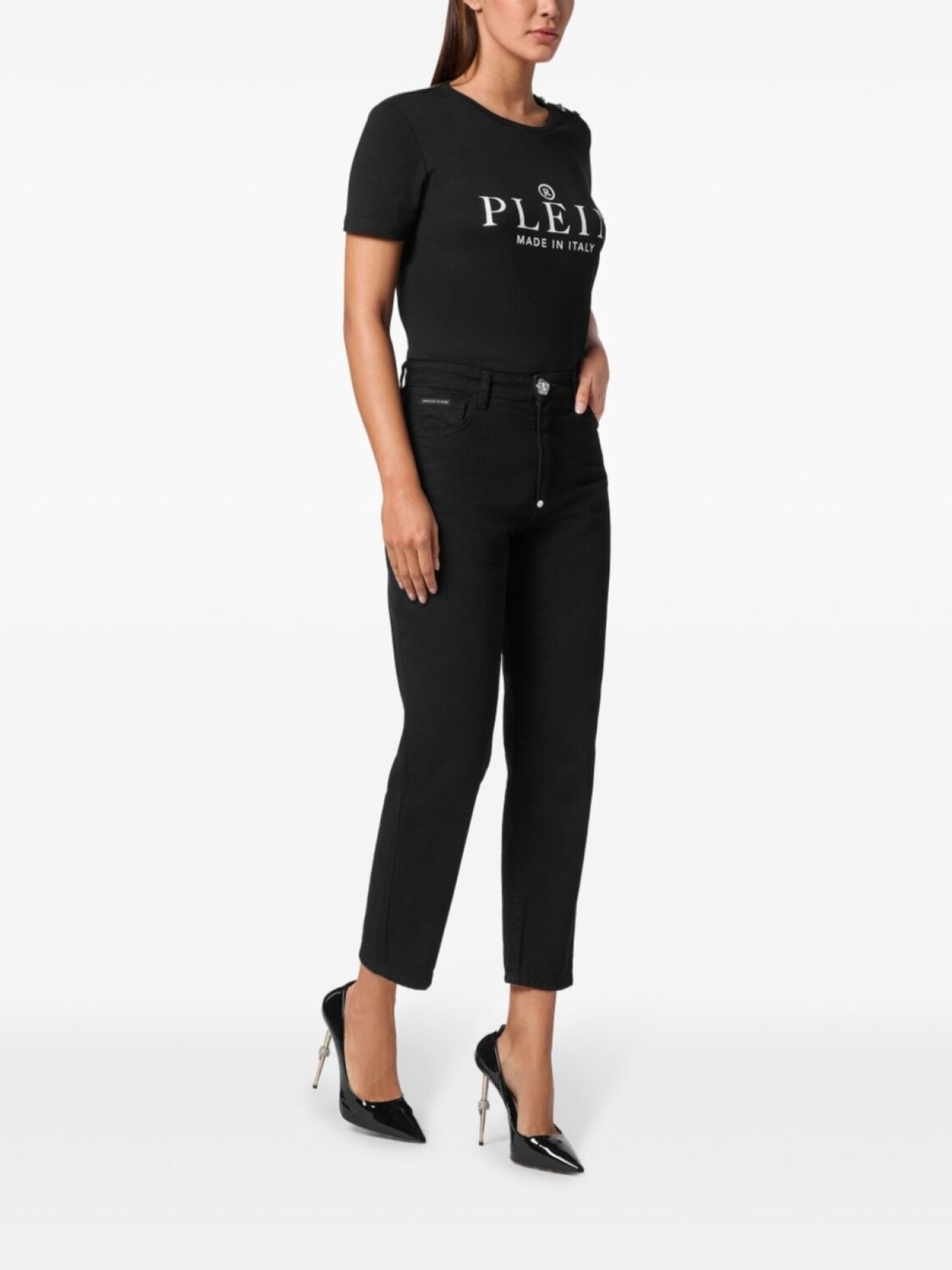 

Прямые джинсы с нашивкой-логотипом Philipp Plein, черный