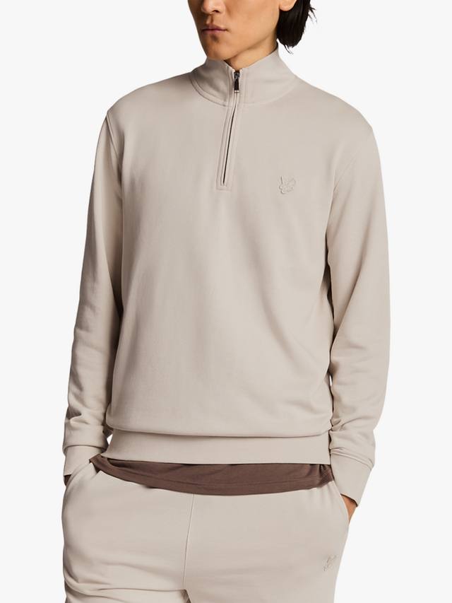 

Свитшот с молнией на четверть Superfine Lyle & Scott, Cove