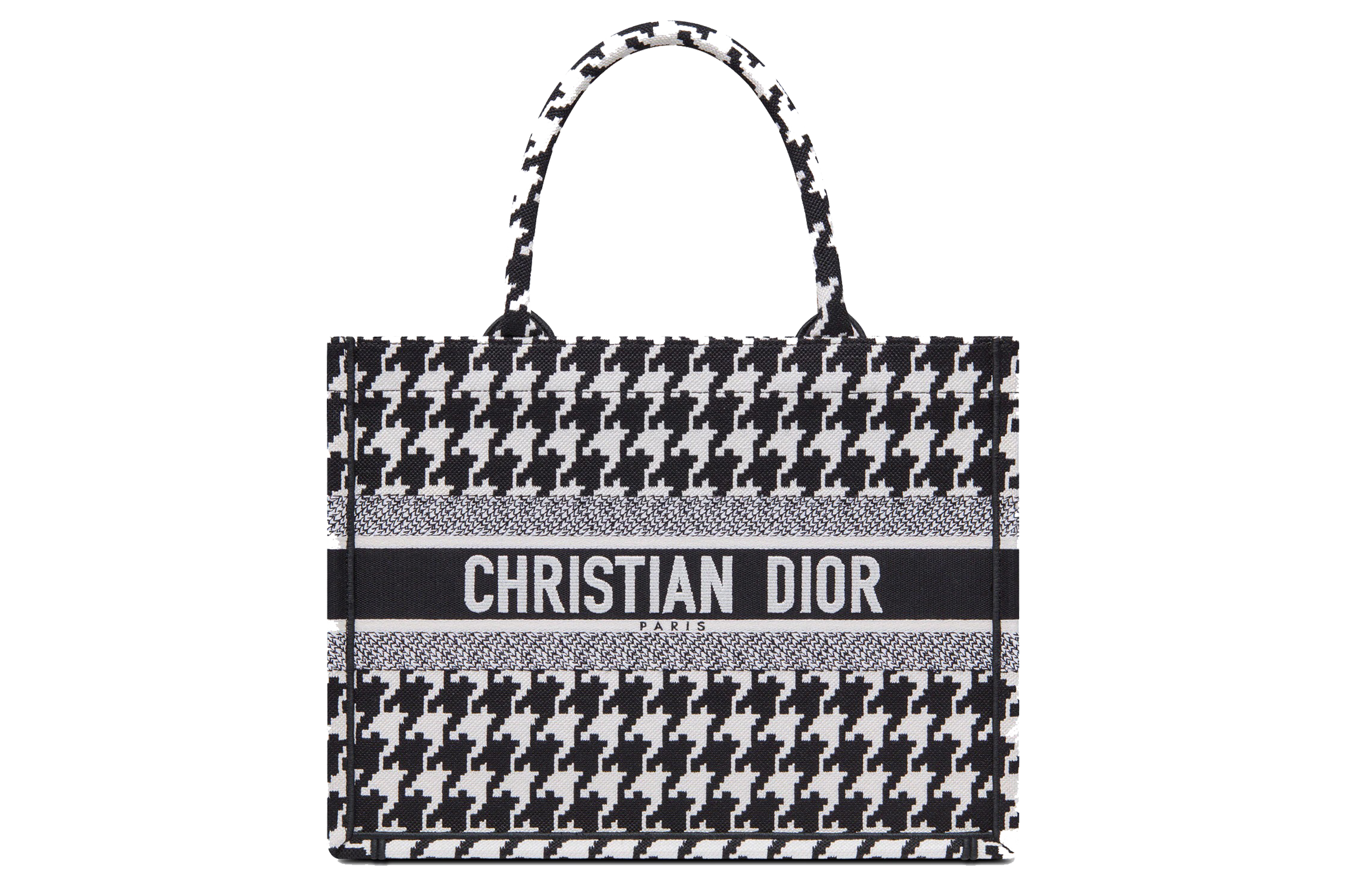 

DIOR Сумка-шоппер BookTote из кожи, сумка-шоппер, сумка через плечо, женская сумка среднего размера, черно-белая