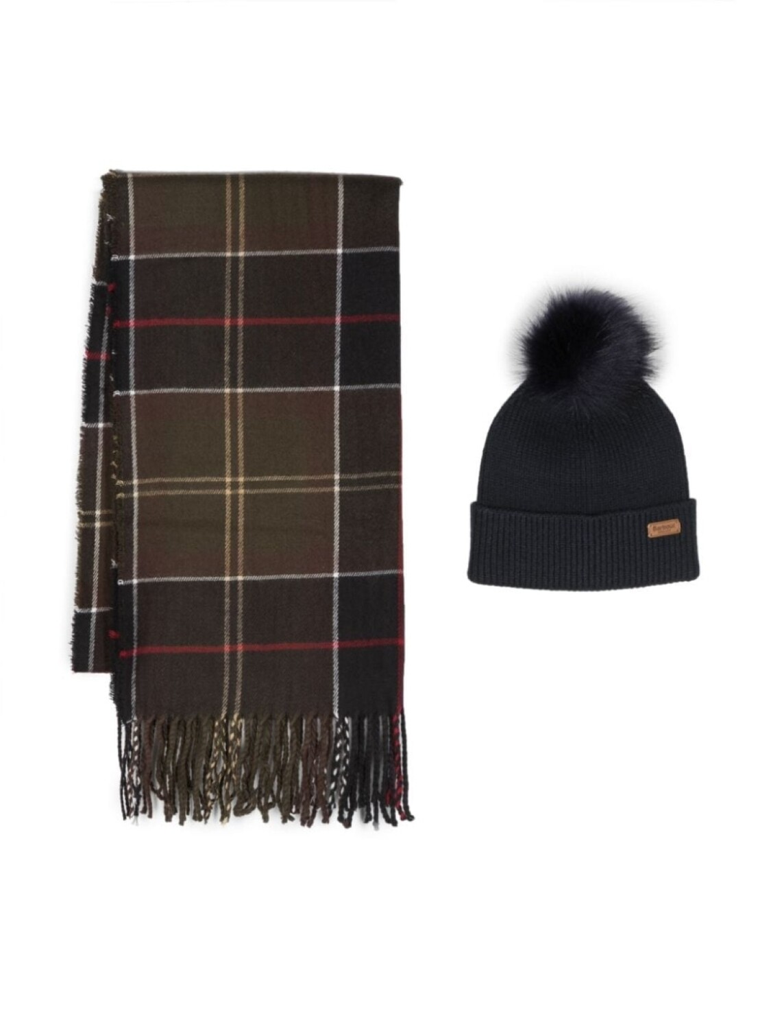 

Barbour шарф с узором в клетку и бахромой, зеленый