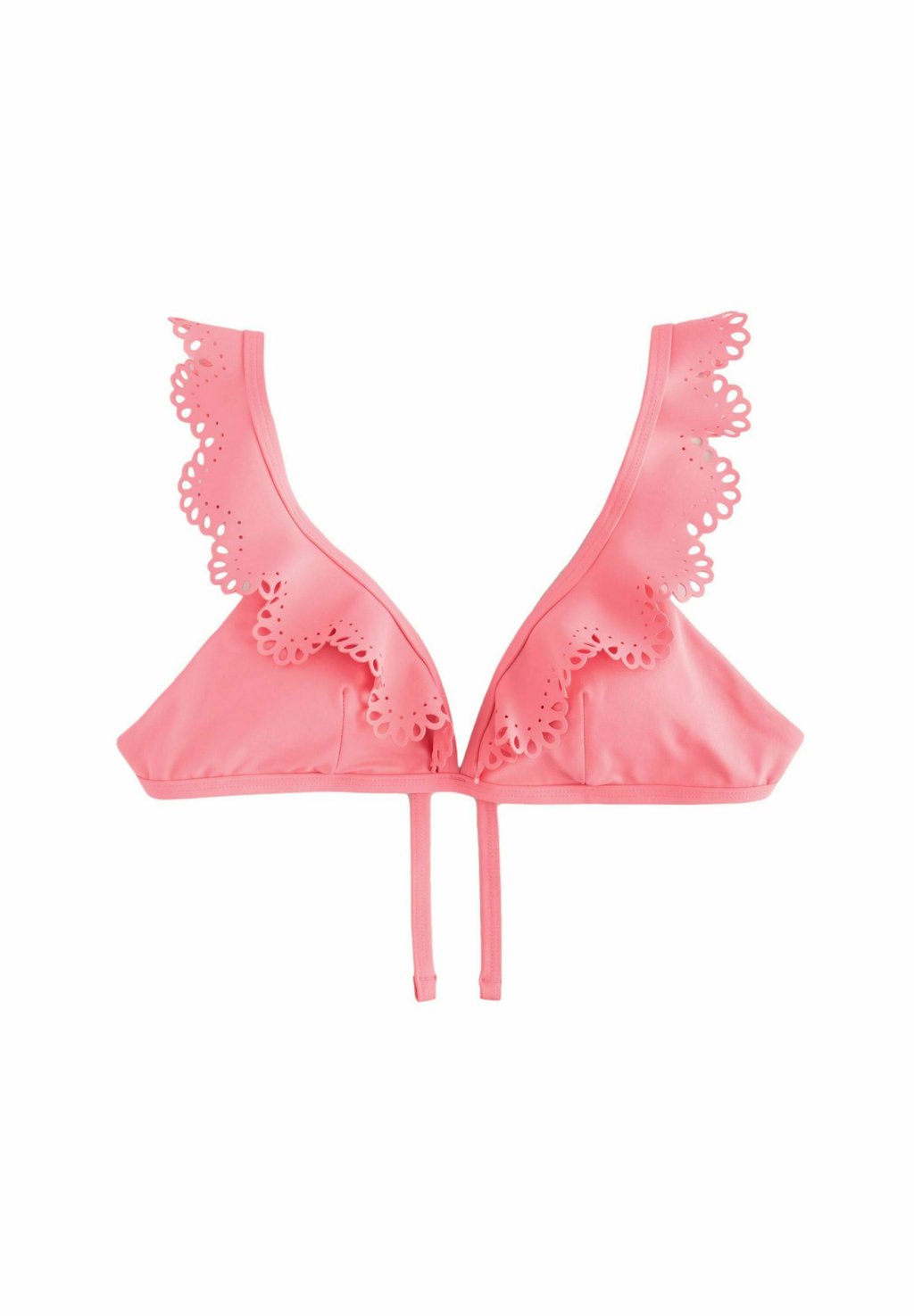 

Верх бикини LASER CUT FRILL PLUNGE CROP Next, розовый