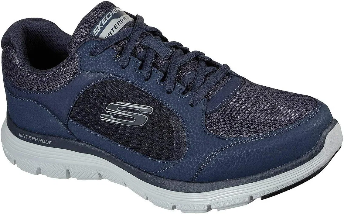 Мужские кроссовки Skechers Flex Advantage 4.0-True Clari, Navy Leather Pu Mesh Trim — фото 2