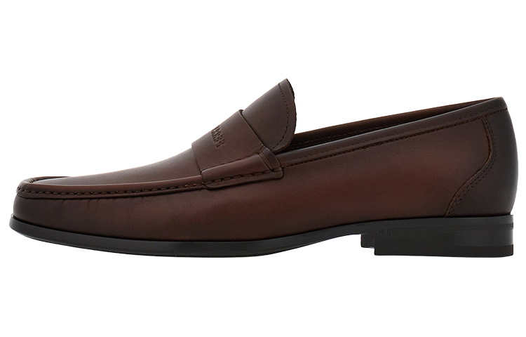 

Лоферы из кожи с логотипом Ferragamo, темно-коричневый