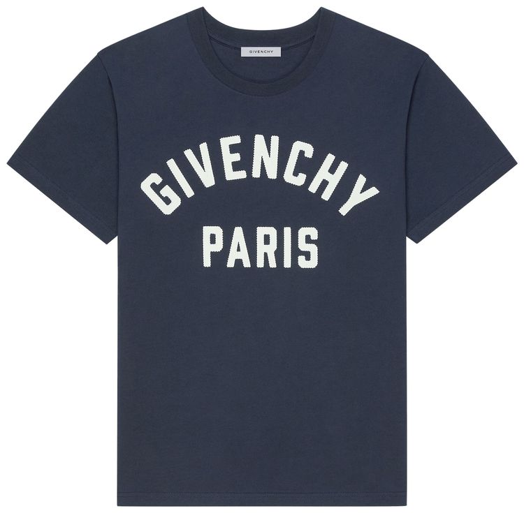 

Футболка Givenchy Paris T-Shirt 'Navy/White', синий