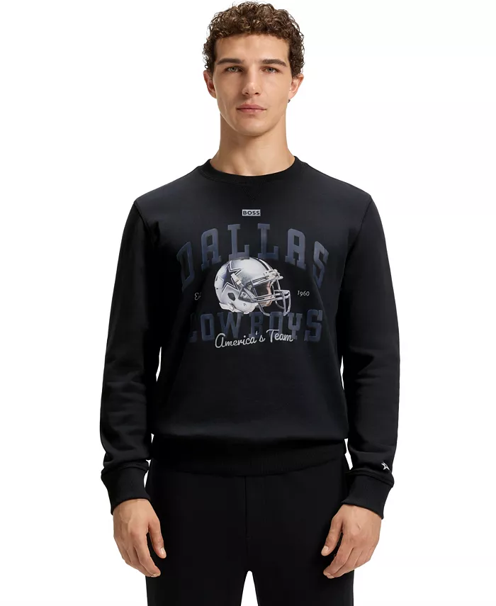 

Худи с графикой в виде шлема Hugo Boss, синий