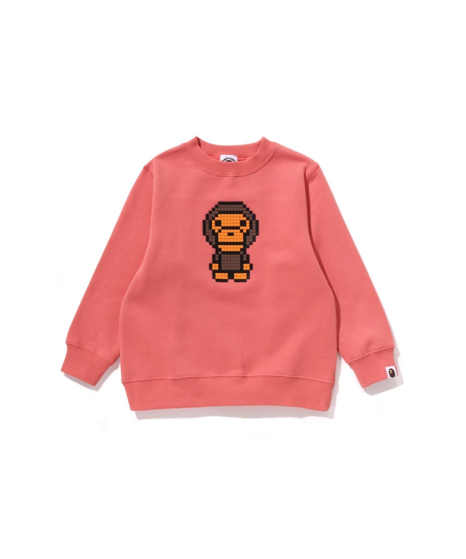 Толстовка с круглым вырезом Baby Milo Block A BATHING APE, PINK