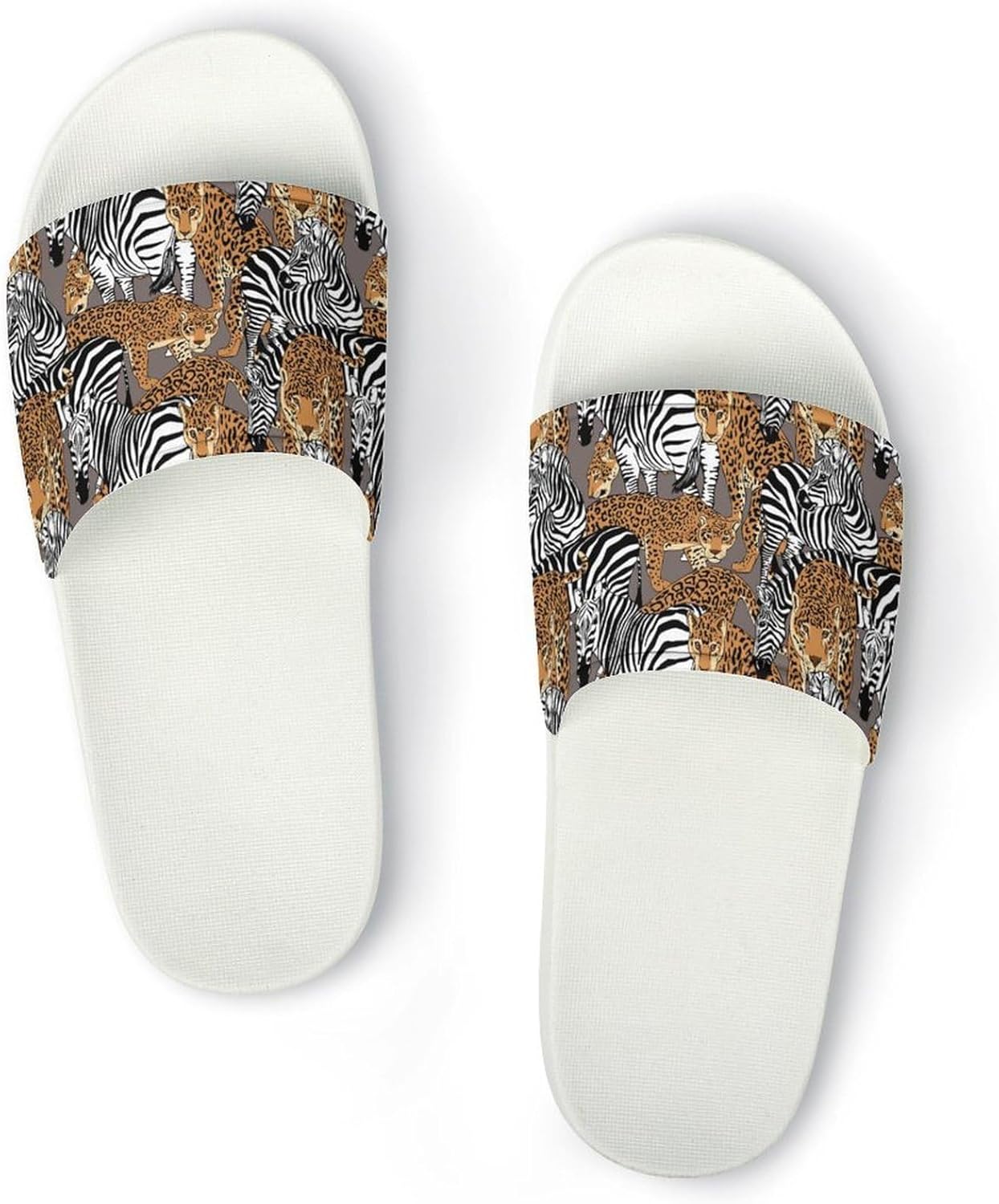 

Унисекс сандалии с лавандовым цветочным принтом - сандалии с принтом, можно носить дома и на улице Generic, белый