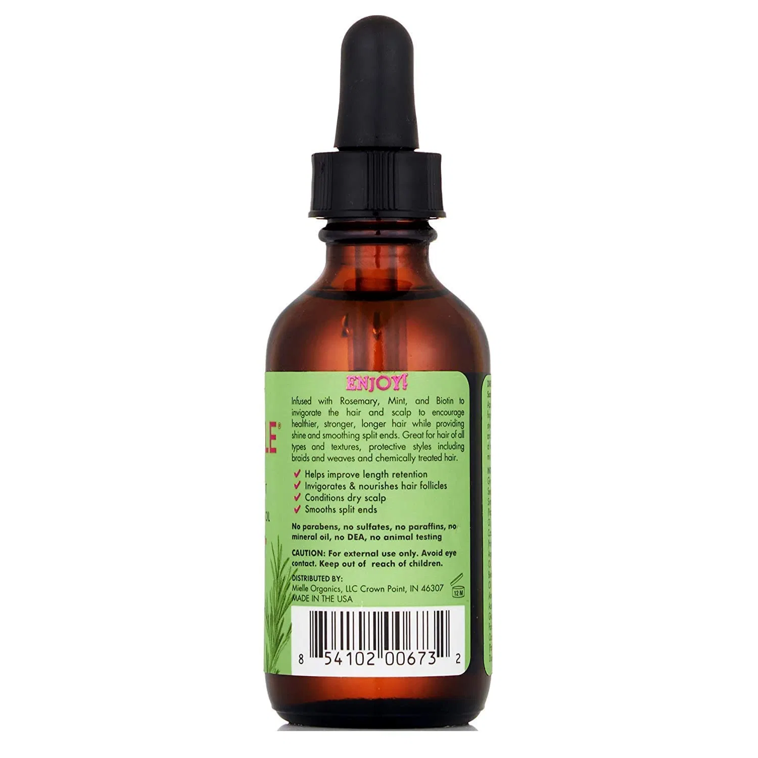 Масло для укрепления кожи головы и волос с розмарином и мятой Mielle Organics — фото 4