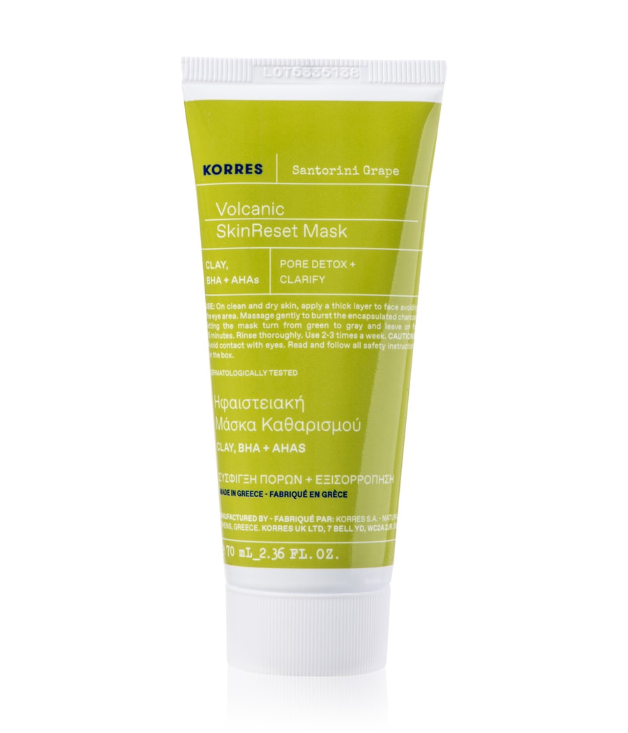 

Медицинская маска KORRES Santorini Grape Hautverfeinernde Maske mit Vulkansand, 70 ml