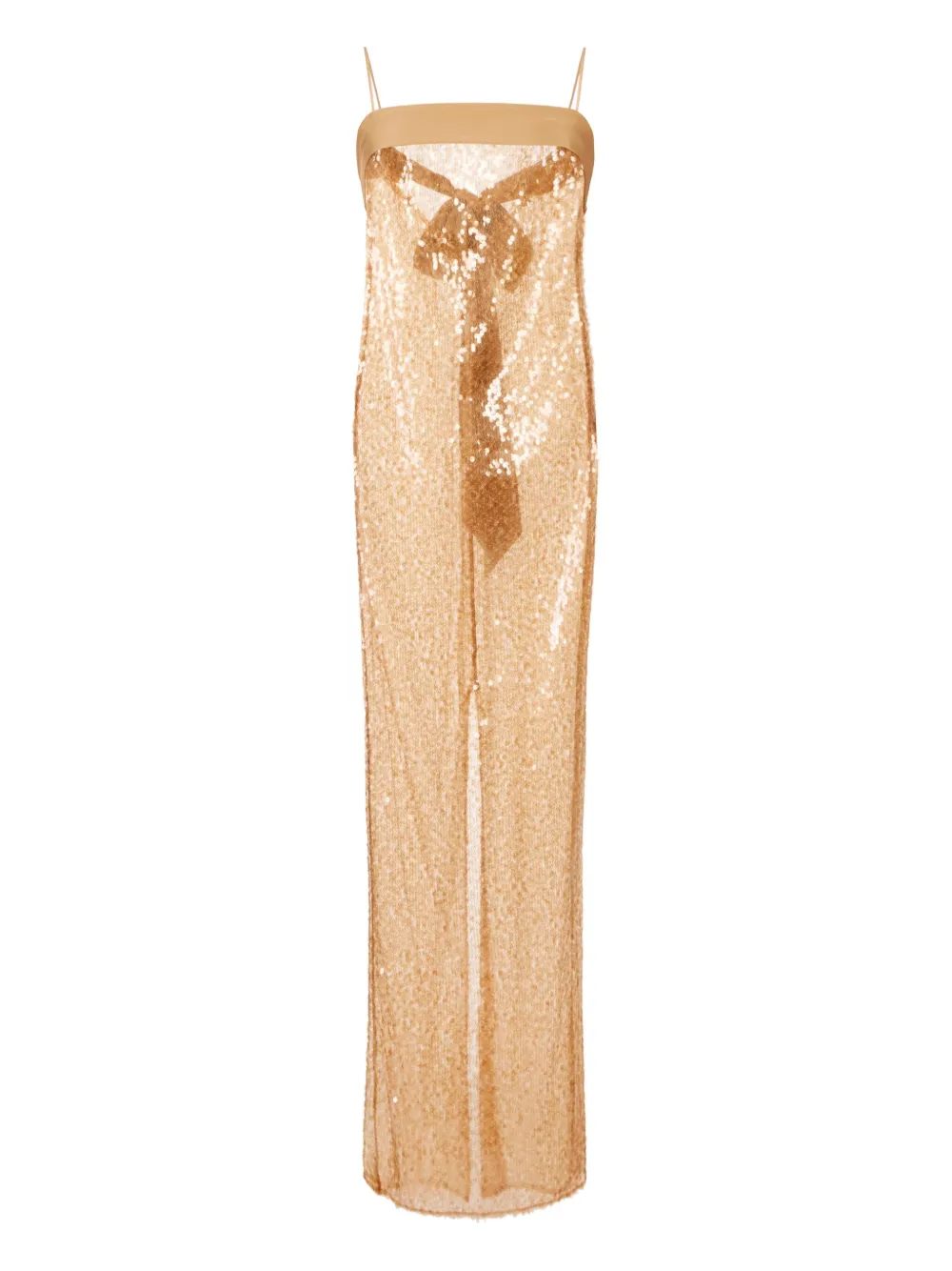 

Платье макси с пайетками Elisabetta Franchi, нейтральный