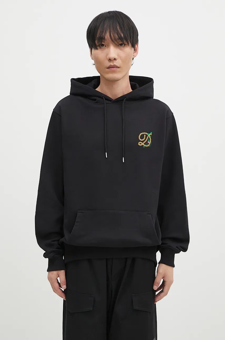 

Хлопковая толстовка Drôle de Monsieur Le Hoodie D Raisin, черный