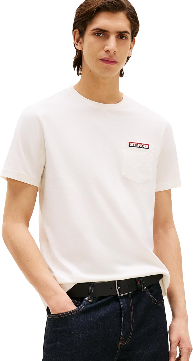 

Мужские хлопковые футболки Tommy Hilfiger с коротким рукавом, графическим принтом, карманом и логотипом, Ivory Petal, Бежевый, Мужские хлопковые футболки Tommy Hilfiger с коротким рукавом, графическим принтом, карманом и логотипом, Ivory Petal