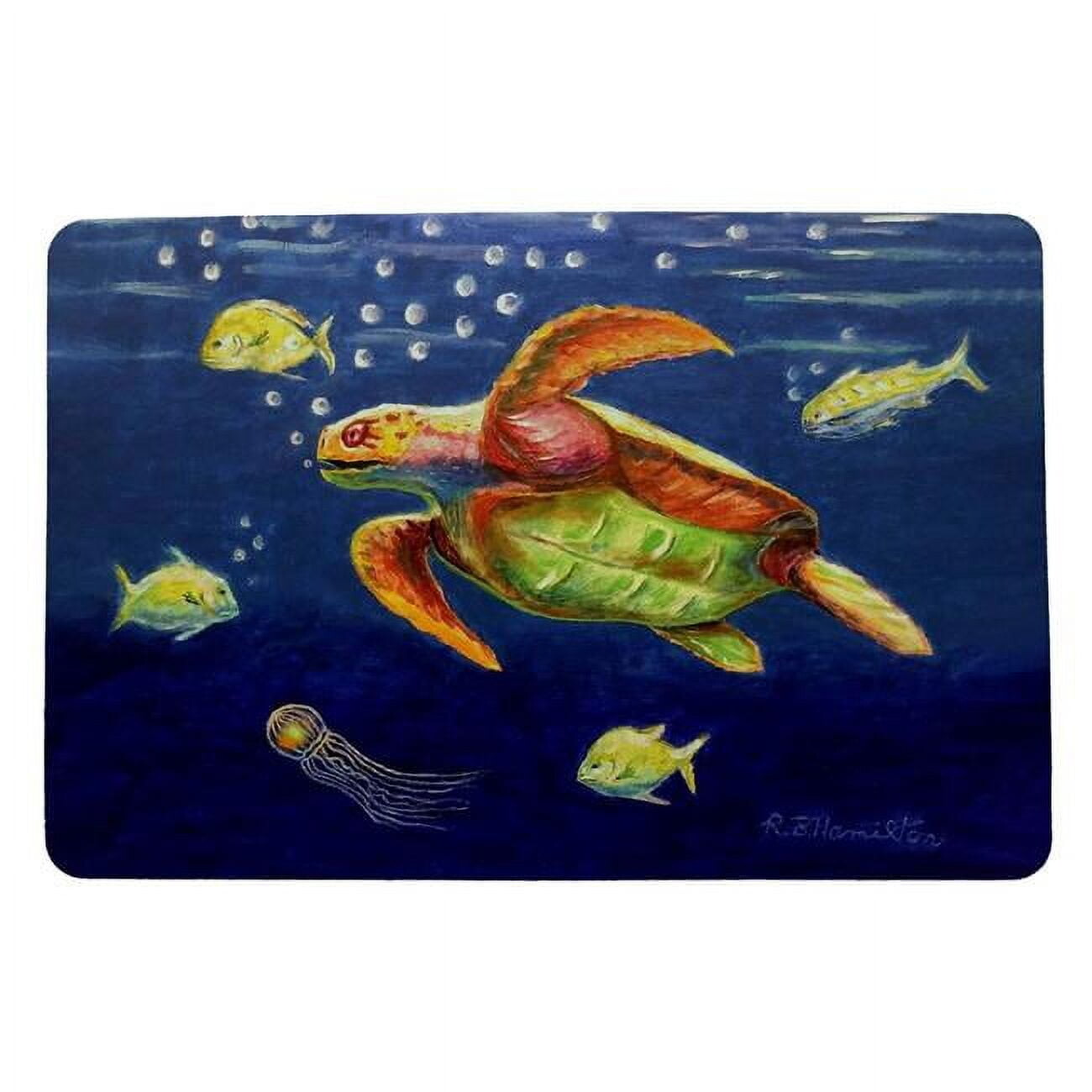 

Коврик дверной с принтом Betsy Drake Sea Turtle