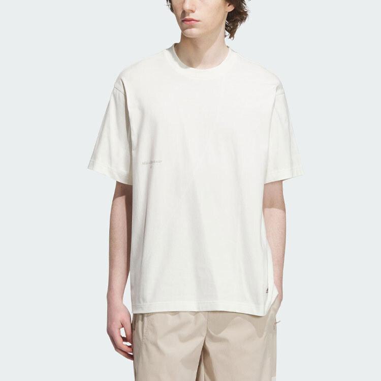 Футболка Lounge унисекс Off White Adidas, цвет Jade White — фото 2