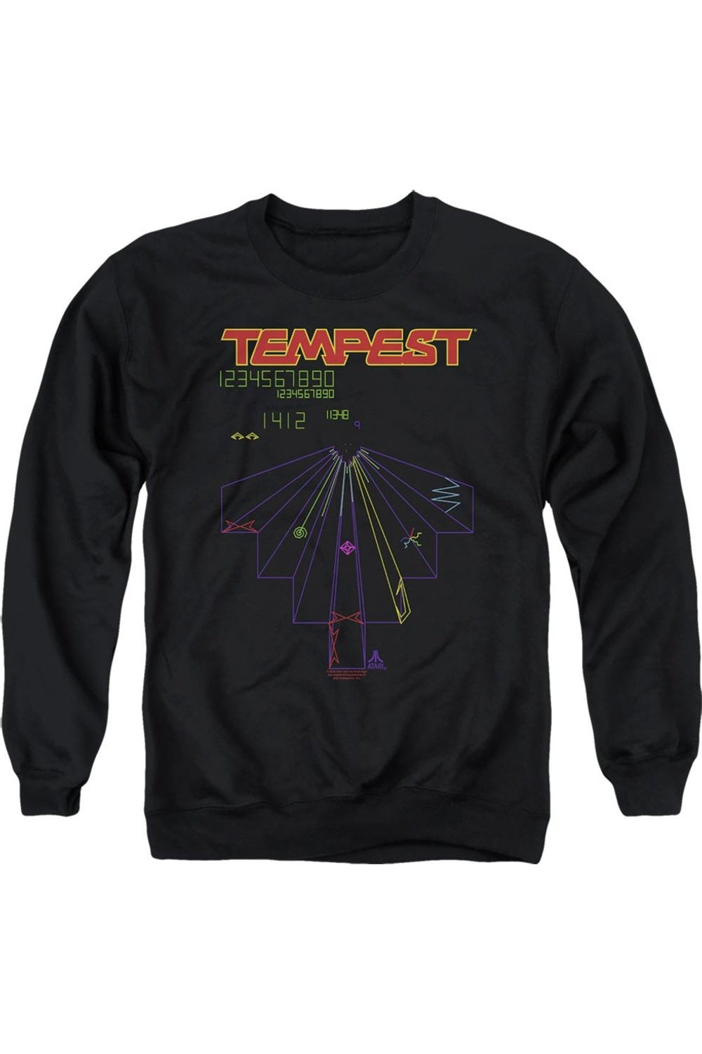 

Atari Tempest Screen Adult Crewneck Толстовка Gildan, черный
