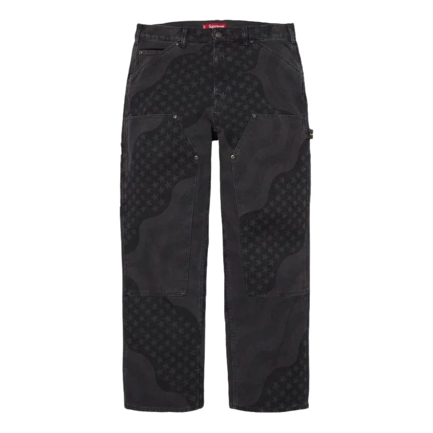 Брюки Supreme SS26 Flag Double Knee Painter Pant 'Black'