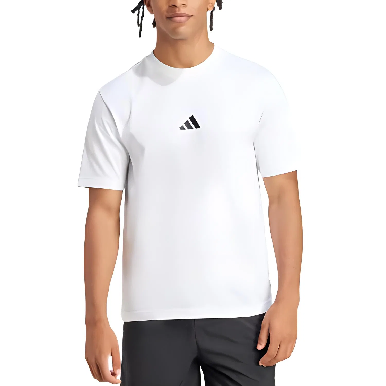 Футболка Essentials Small Logo Single Jersey Adidas, White — фото 2