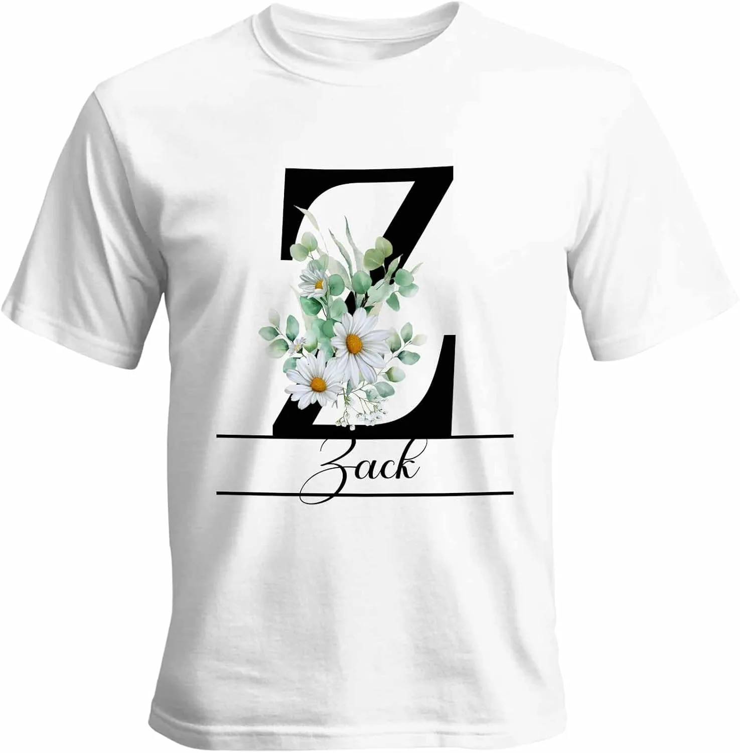 

Футболка Daisy Z с именем или текстом, Unisex, Cotton, Round Neck Vaxbryntel