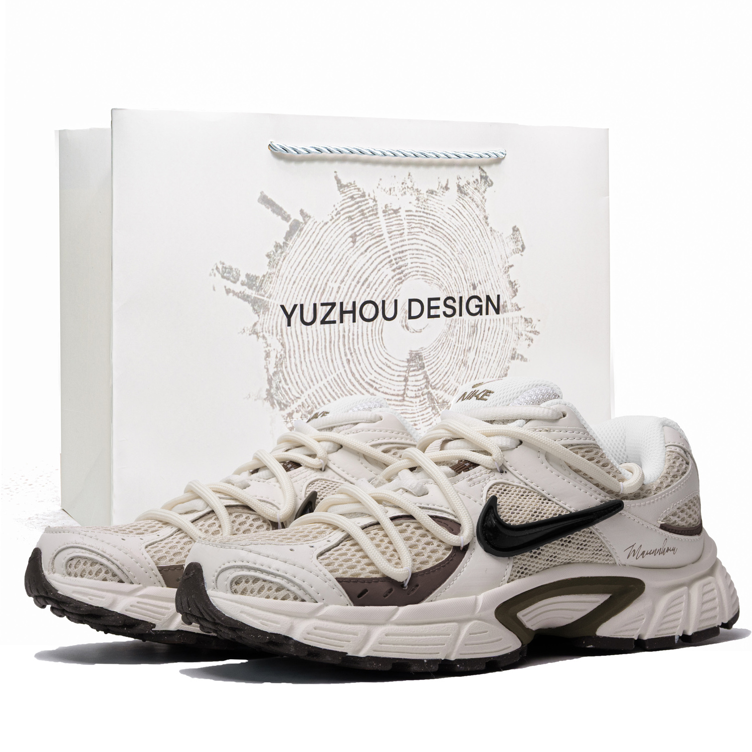 

Nike V5 RNR противоскользящие устойчивые к истиранию низкие массивные кроссовки мужские бежево-коричневые