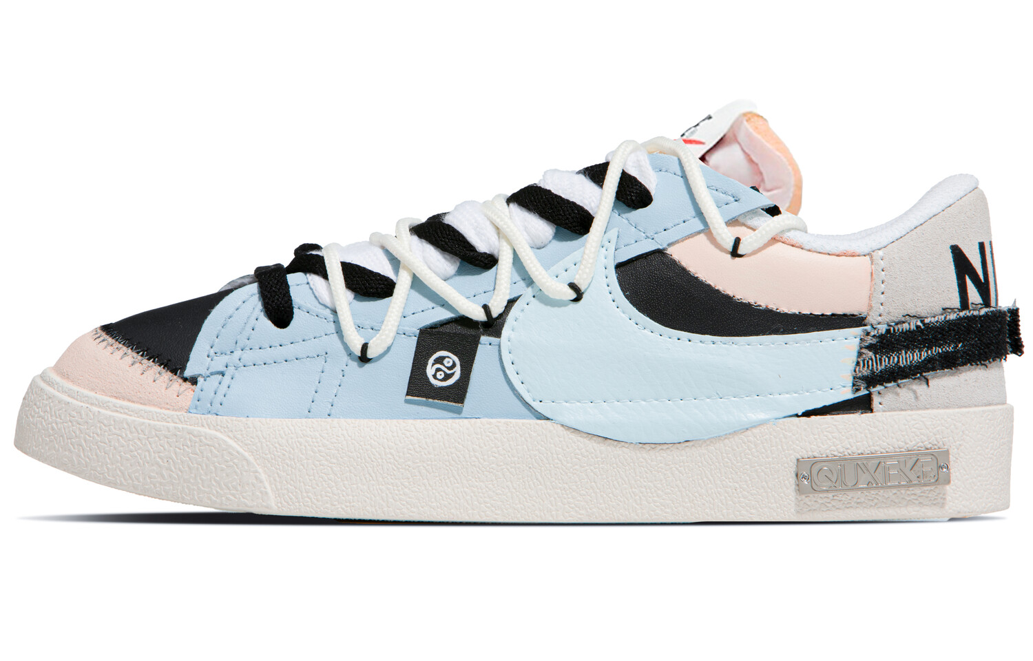 

Кроссовки Nike Blazer Skateboarding Shoes Men Low-top Black/white/blue, голубой, Синий, Кроссовки Nike Blazer Skateboarding Shoes Men Low-top Black/white/blue, голубой