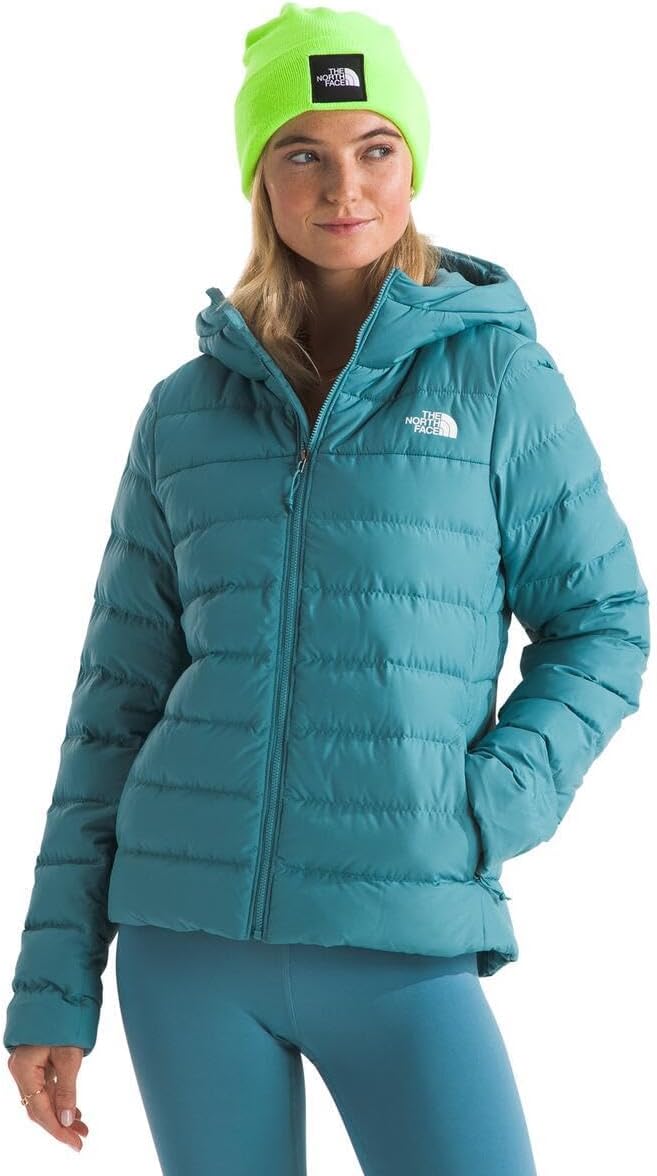 

THE NORTH FACE Женская утепленная куртка Aconcagua 3 с капюшоном, защита от ветра и влаги, регулируемый трехсекционный капюшон со шнурком, Algae Blue