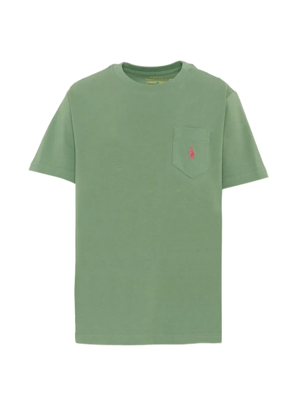 Футболка с карманом и вышитым логотипом Polo Ralph Lauren Kids, зеленый