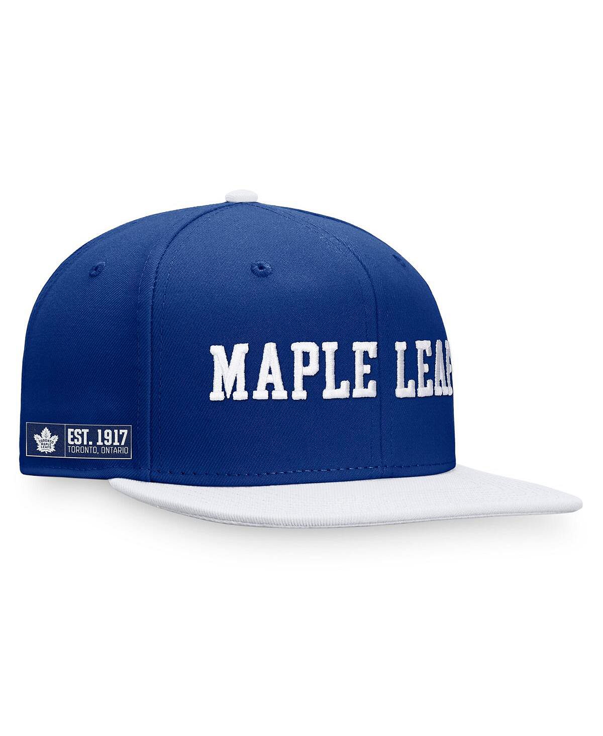 

Мужская фирменная сине-белая бейсболка Toronto Maple Leafs Iconic с цветными блоками Snapback Fanatics