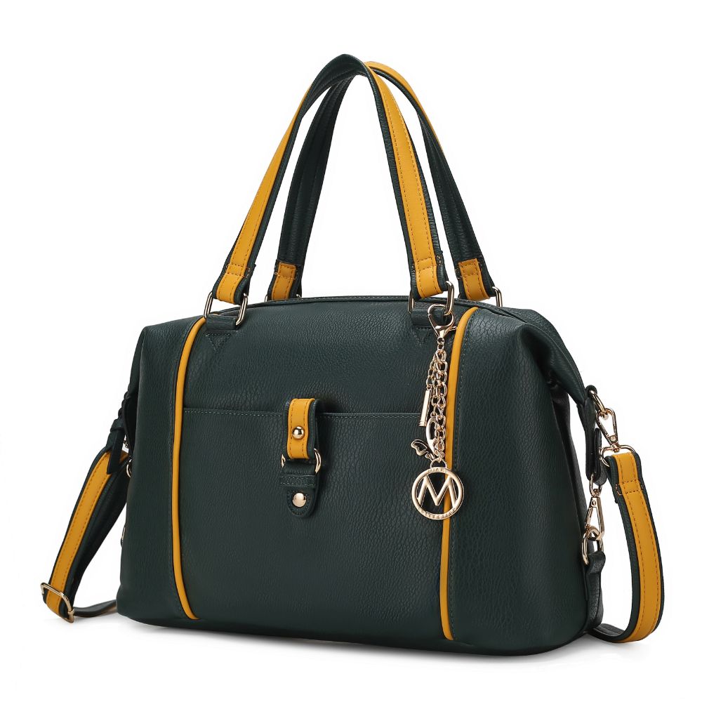 

Средняя дорожная сумка Weekender из веганской кожи Opal для женщин MKF Collection By Mia K., зеленый/желтый