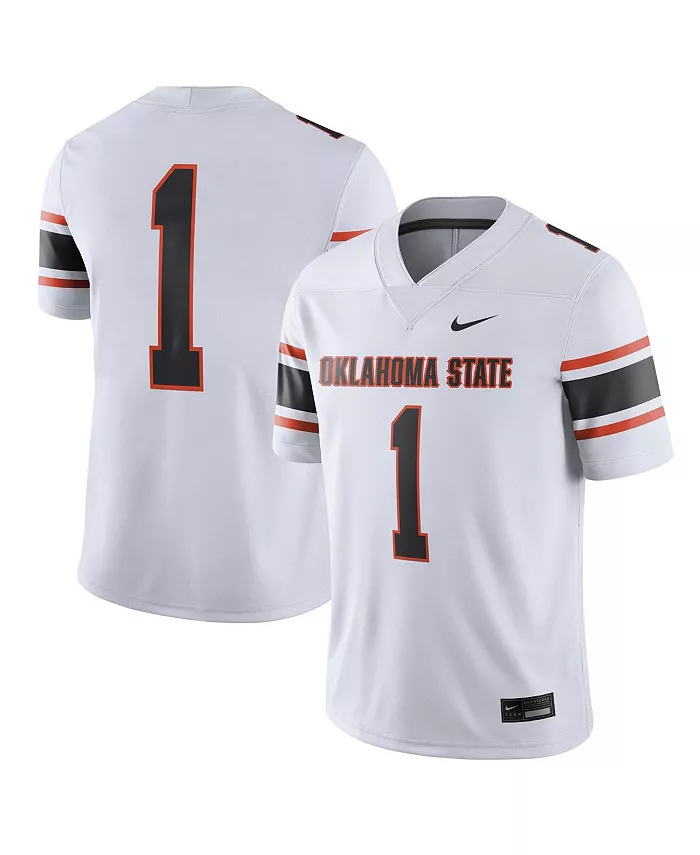

Мужская игровая футболка Oklahoma State Cowboys 1 Nike, белый