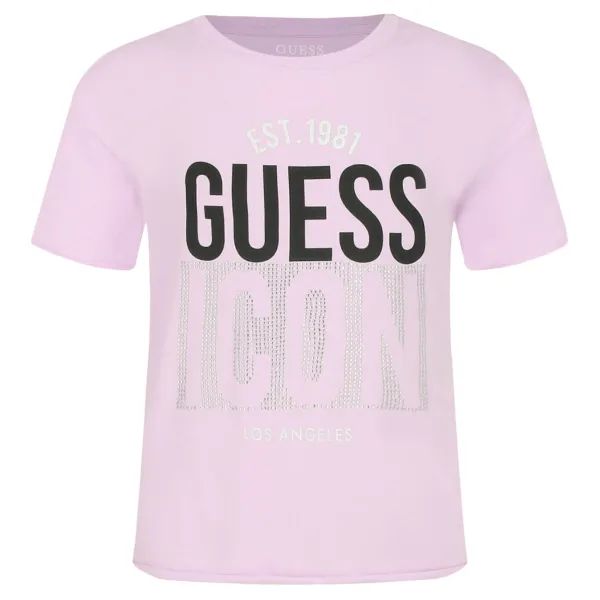 

Укороченная футболка Guess, фиолетовый