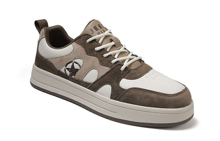 Кроссовки JEEP SPIRIT Skateboarding Shoes Men Low-top Light Sandy, цвет High-end feel - Starlight Sand [Genuine Leather] — фото 4