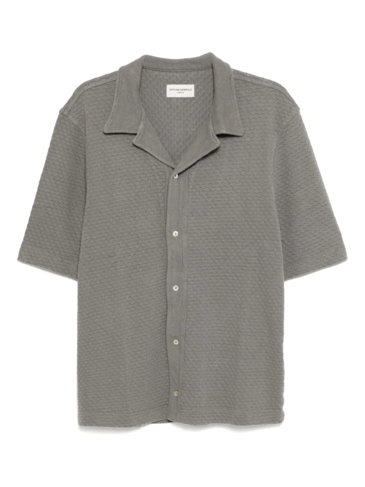 

Рубашка Officine Generale из хлопка, серый