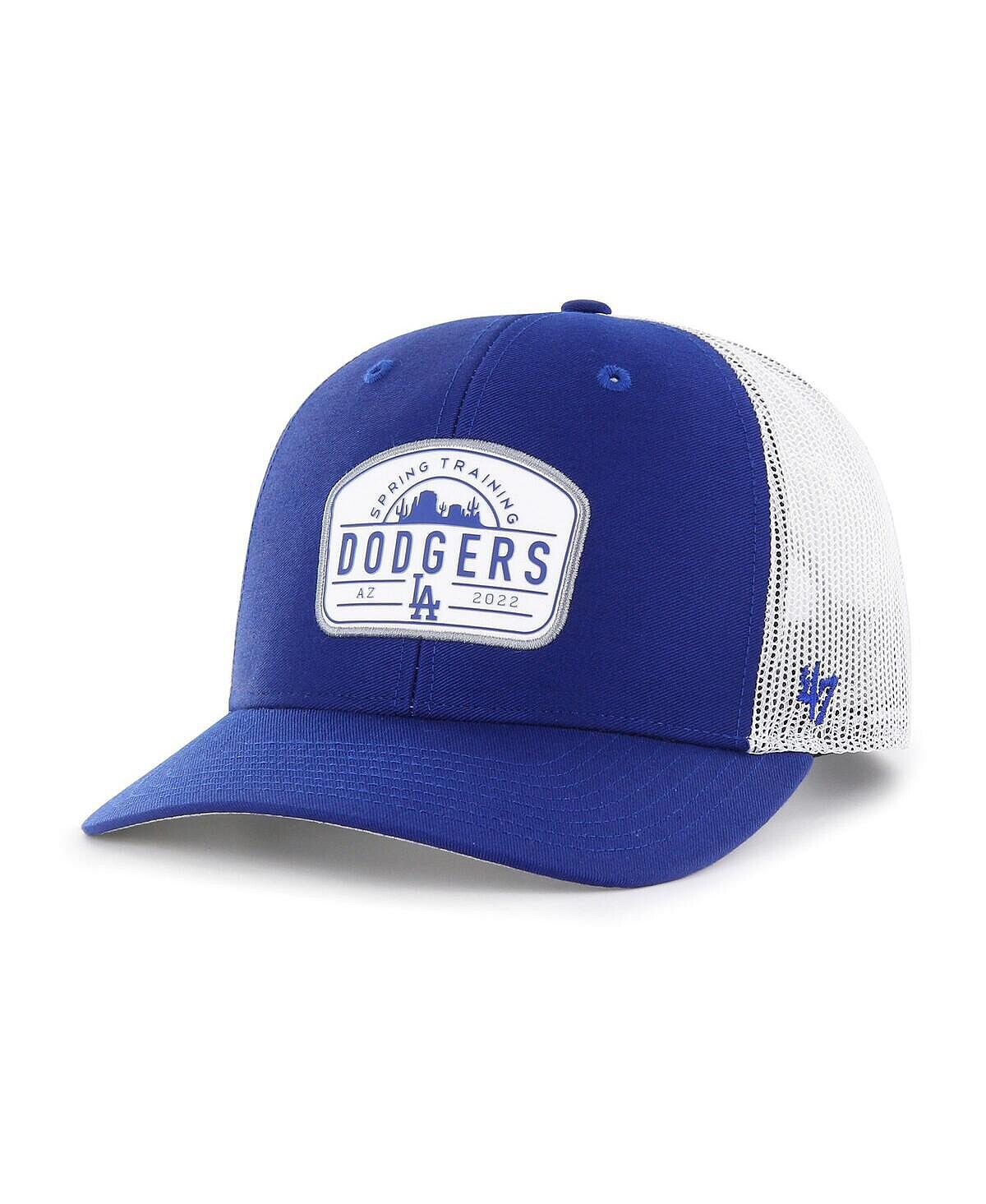

Мужская королевская белая кепка Los Angeles Dodgers 2022 Spring Training Panorama Trucker Snapback '47 Brand