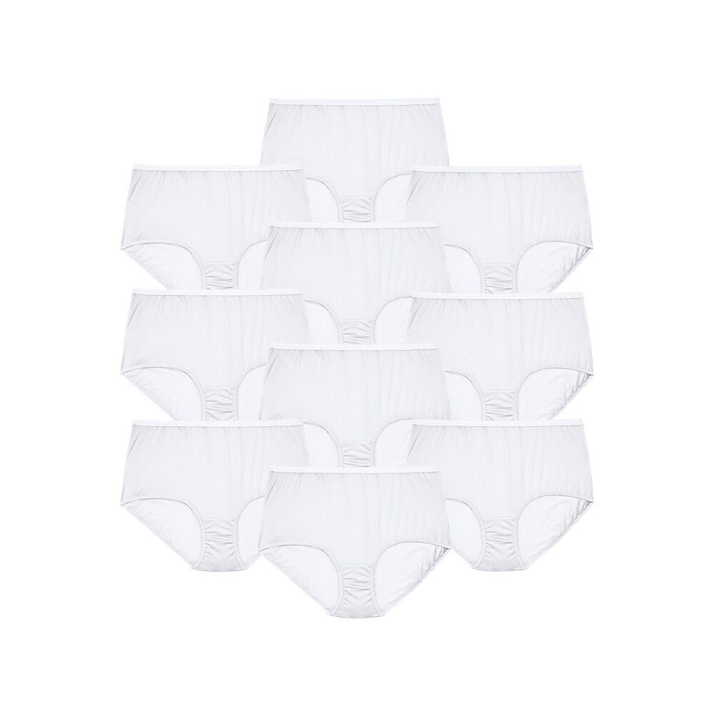 

Женские хлопковые трусы больших размеров Comfort Choice, упаковка из 10 шт., белый