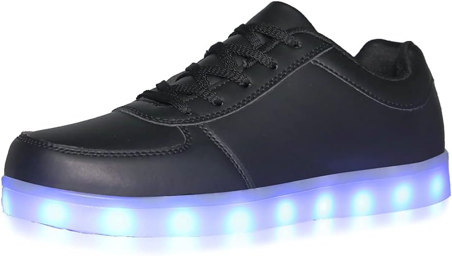 Унисекс-кроссовки YuanRoad с подсветкой LED и USB-зарядкой, светящиеся светодиодные кроссовки, черный — фото 2