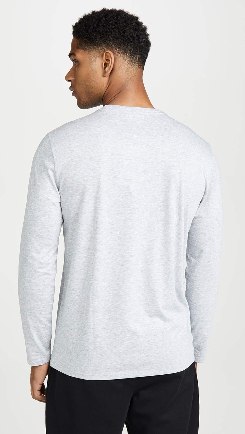 Футболка Lacoste с длинным рукавом и круглым вырезом из джерси Pima, Silver Heathered — фото 3