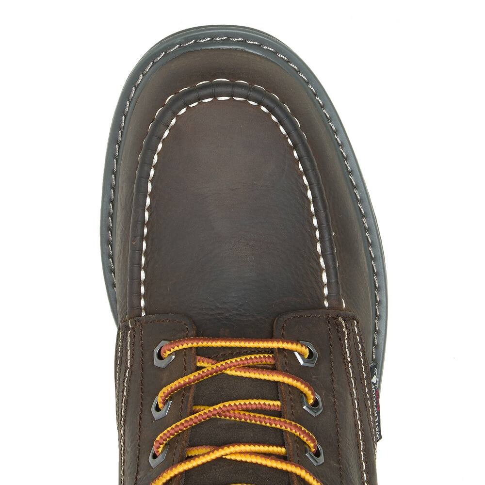 Мужские водонепроницаемые рабочие ботинки Wolverine Floorhand Moc Toe, цвет Dark Coffee — фото 4