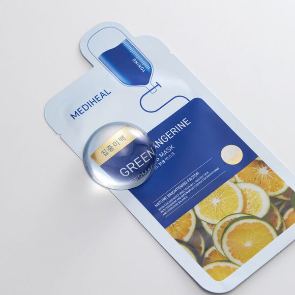 Эссенция Mediheal — Осветляющая для лица, Dermaplus green tangerine, 22 мл — фото 2