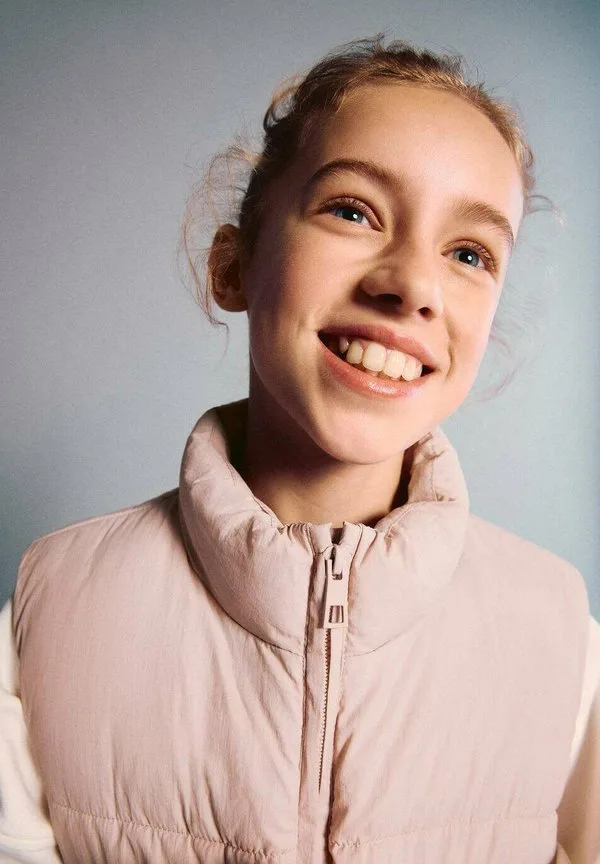 Детский жилет Mango Kids, Pink — фото 2