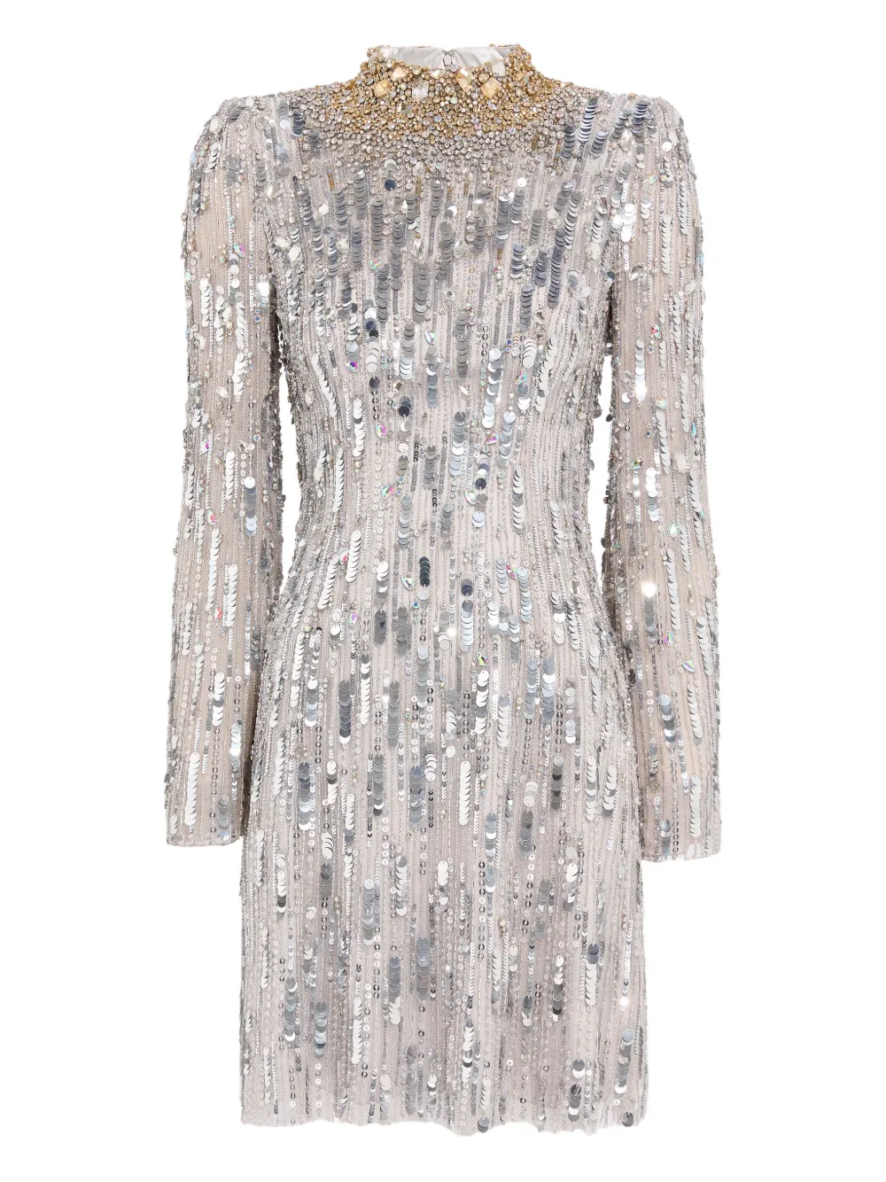 

Платье мини Passion с пайетками Jenny Packham, серый