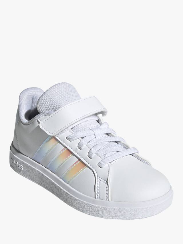 Детские кроссовки Grand Court adidas, White/Iridescent — фото 2