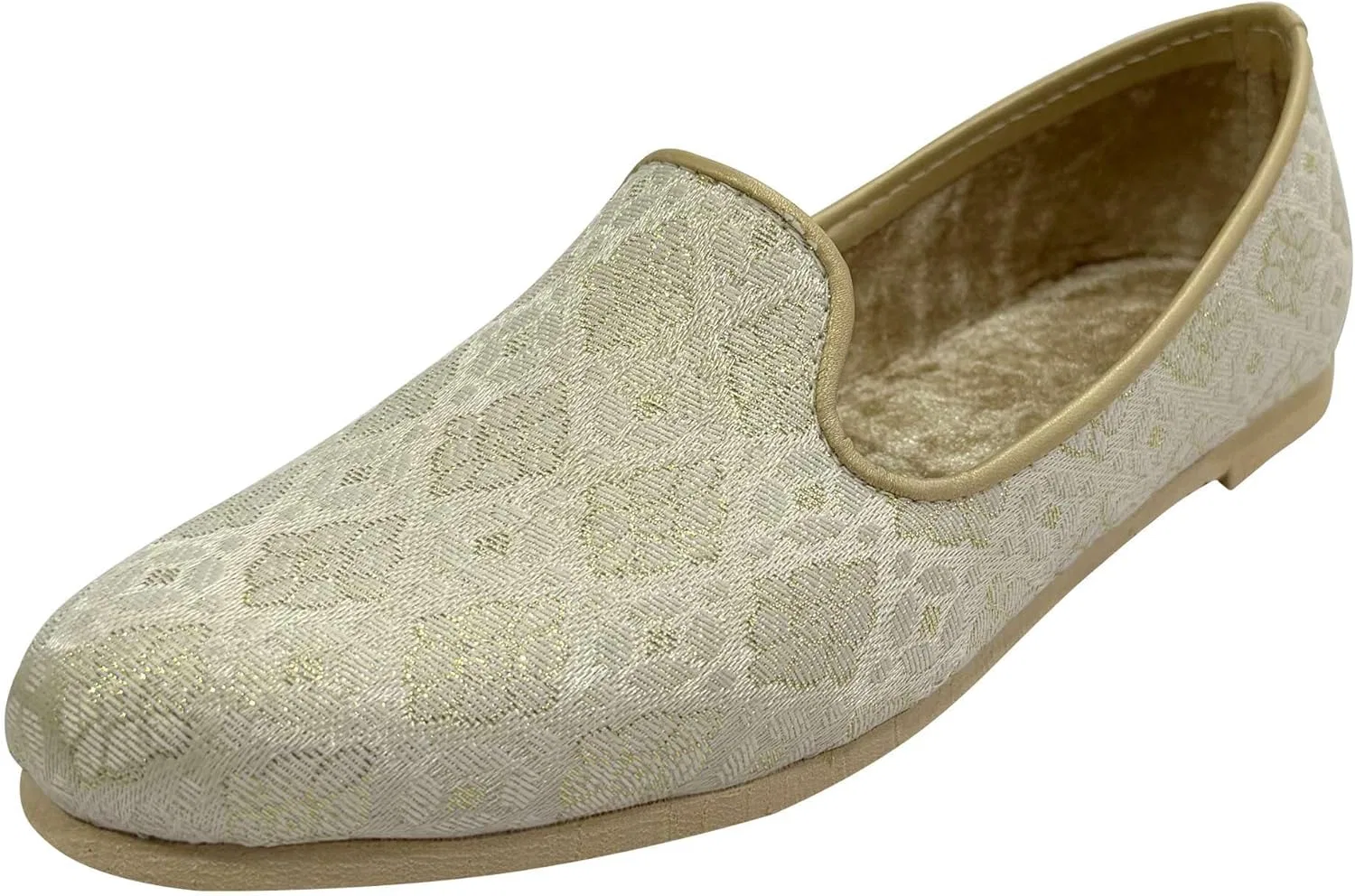 Мужские мокасины с вышивкой, Light Gold Stop n Style