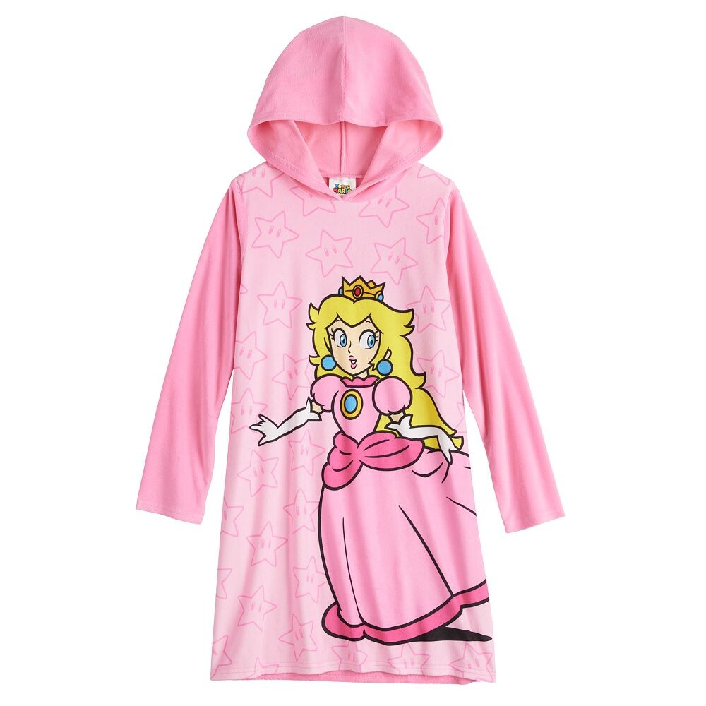 

Платье Nintendo Princess персикового цвета с длинными рукавами и капюшоном для девочек 4–10 лет Licensed Character, розовый