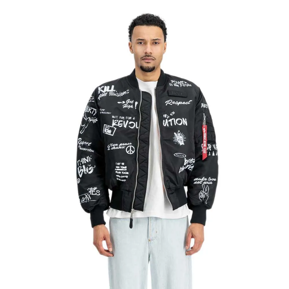 

Куртка Alpha Industries Ma-1 Peace bomber, черный