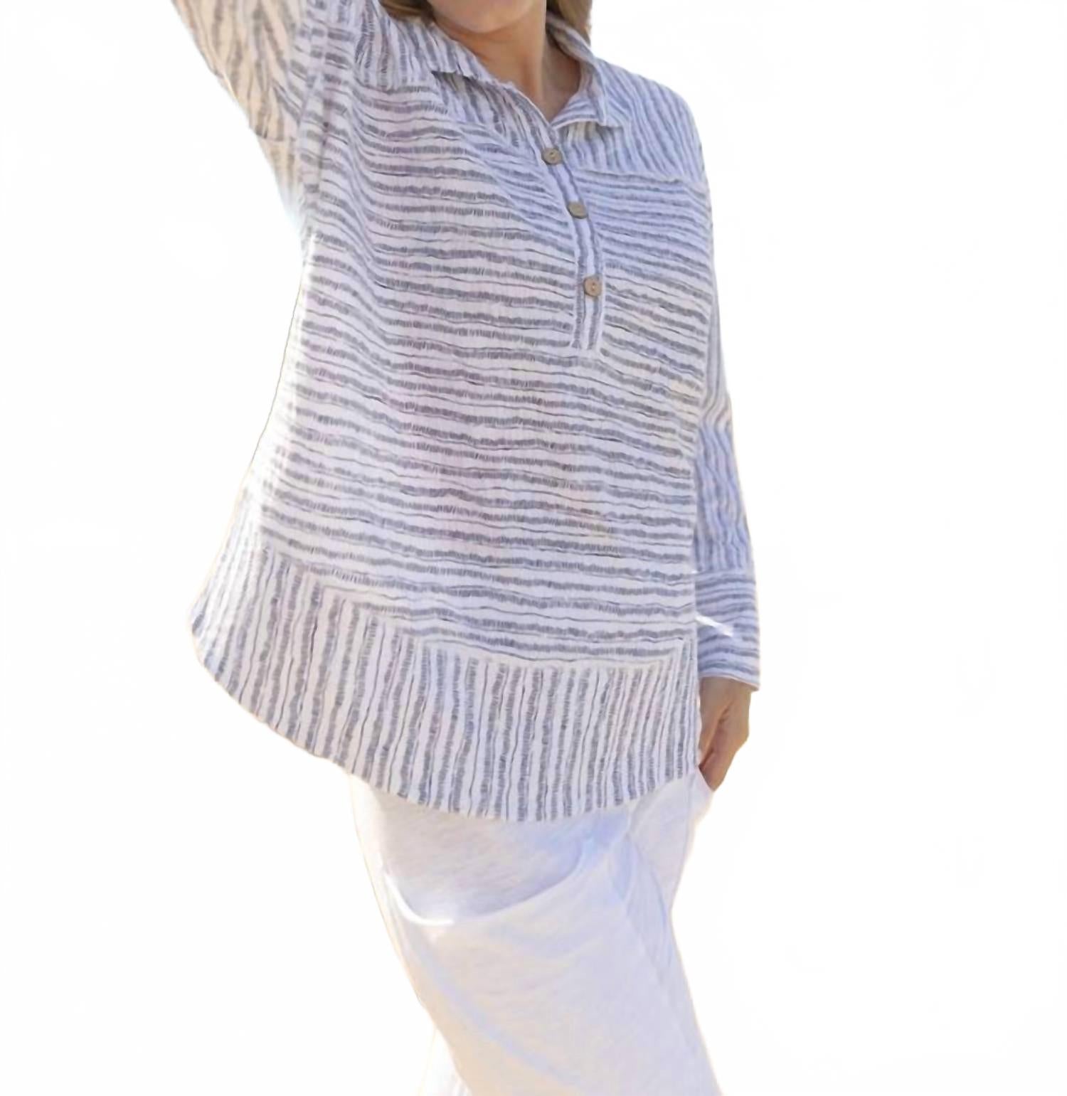 

Морской пуловер с полоской Бали в белом цвете ESCAPE BY HABITAT