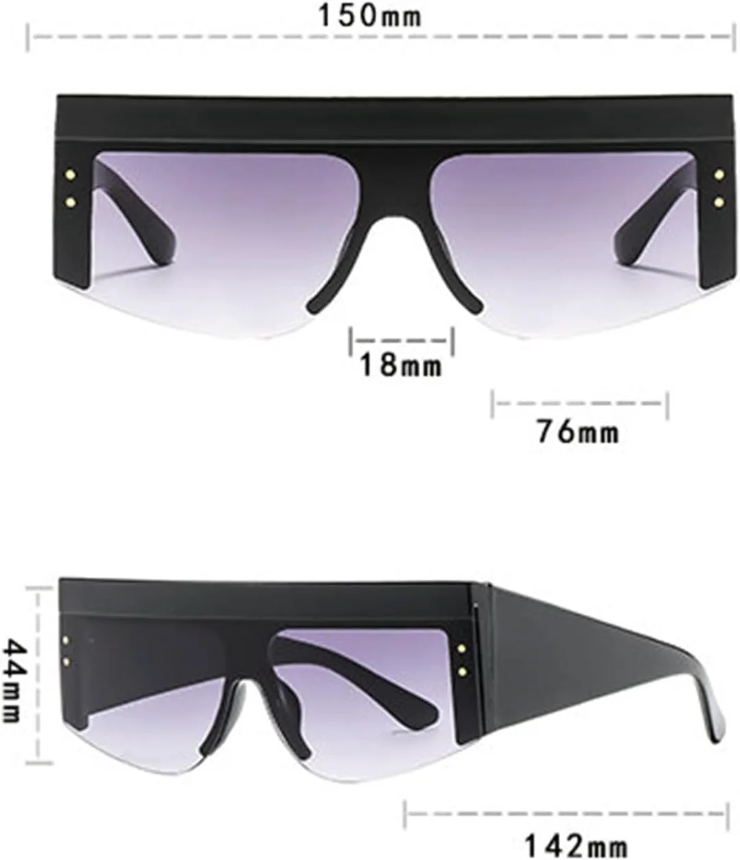 

Willochra — большие квадратные солнцезащитные очки в стиле панк для женщин, крупная оправа, 2025 год, роскошные панк-очки, цельные солнцезащитные очки для женщин, C4