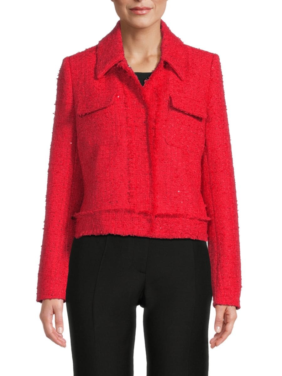 

Текстурированный блейзер Saks Fifth Avenue, цвет Fiery Red