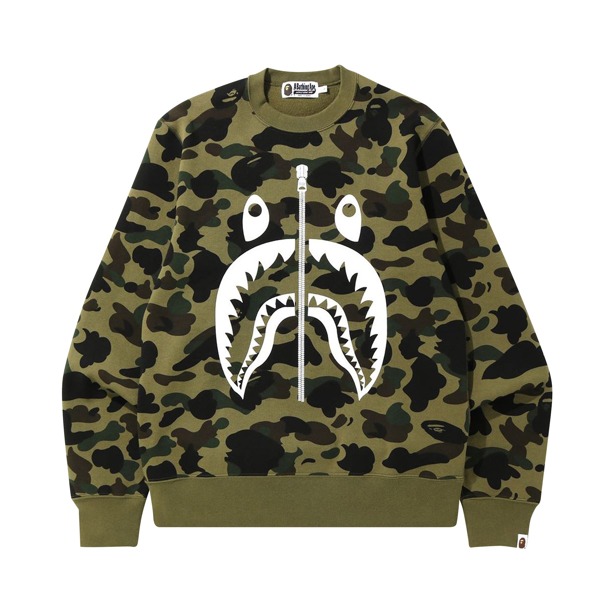 

BAPE 1st Camo Shark Crewneck, зеленый цвет