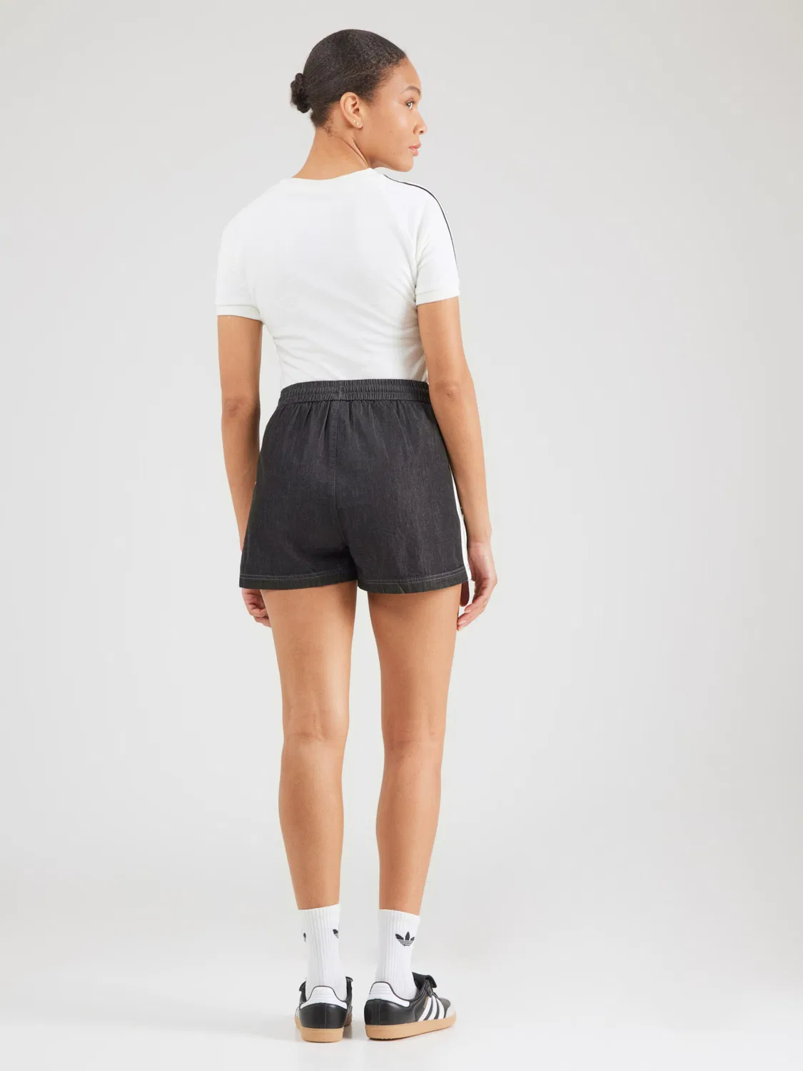 Джинсы Adidas Originals свободного кроя Summer Glow из черного денима — фото 3