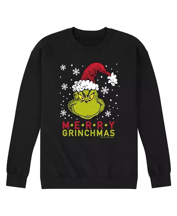 

Мужская флисовая кофта с длинными рукавами The Grinch Merry The Grinchmas AIRWAVES, черный